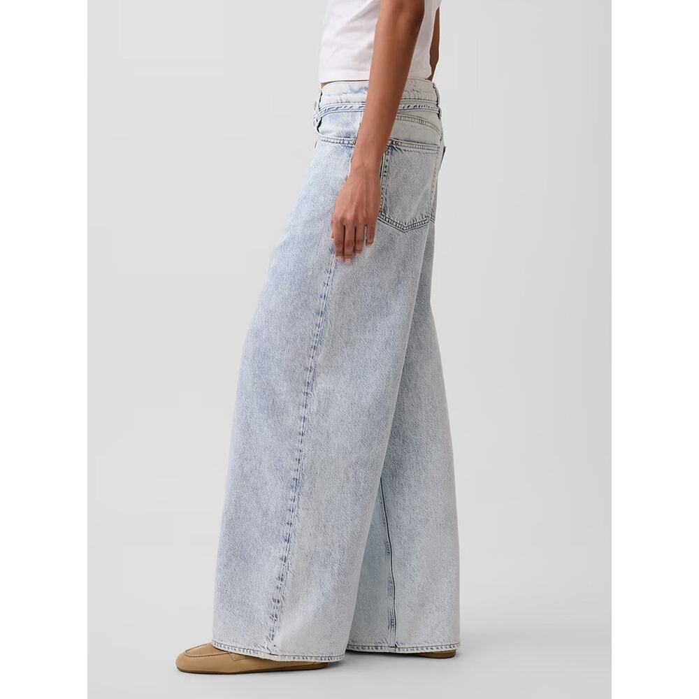 Gap Mid Rise UltraSoft Baggy Micro Belt Jeans - 26 - Picture 5 of 6